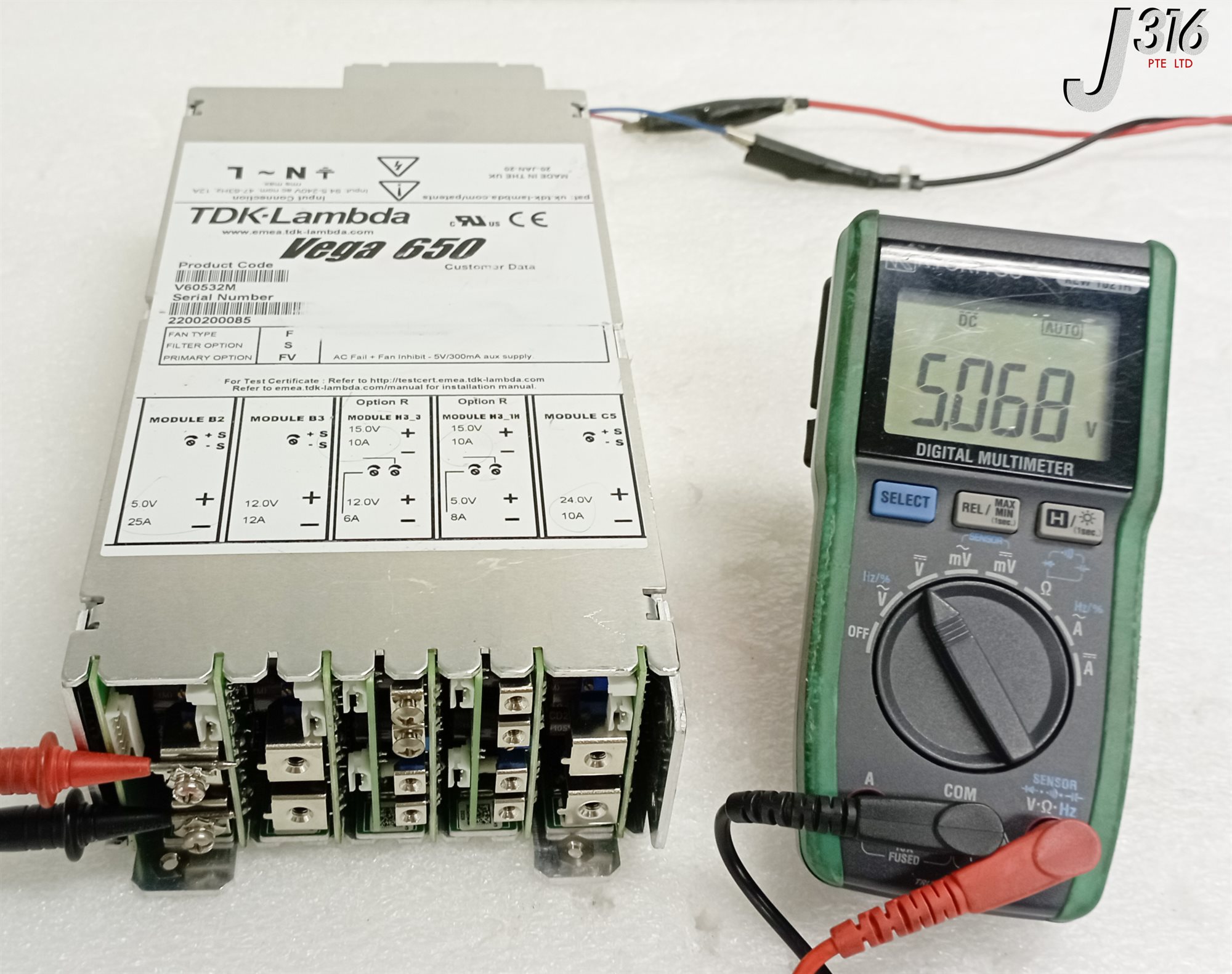 28927 TDK-LAMBDA POWER SUPPLY, VEGA 650, 5 – 24VDC V60532M